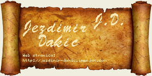 Jezdimir Dakić vizit kartica